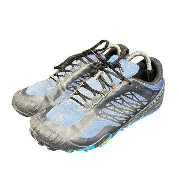 Merrell Men's All Out Terra Ice Waterproof Trail Running Shoe Navy/Racer Blue 10 - Picture 1 of 7